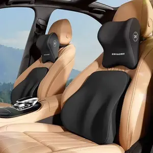 Bantal Sandaran Kepala dan Penyangga Pinggang untuk Kursi Mobil dan Kursi Kantor Bantal  Penyangga Leher dan Punggung Foam Car Headrest Pillow