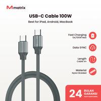 Gambar Matrix - Kabel USB-C to C 1 Meter 100W — Panjang, Kuat, dan Siap Fast Charging dari Matrix Store ID Kota Administrasi Jakarta Barat 2 Tokopedia