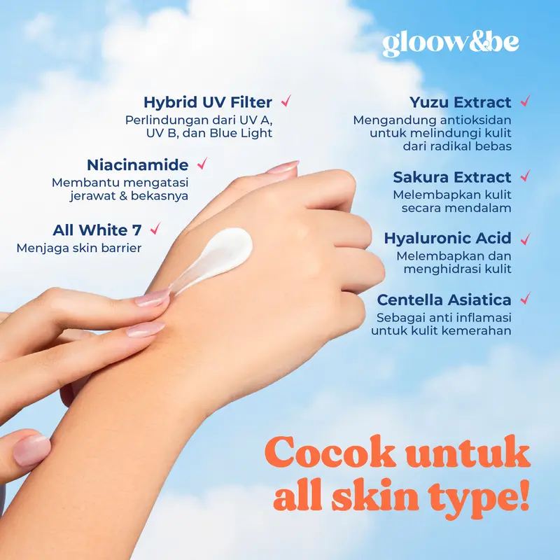 [PRE-ORDER]Gloow&be Glass Skin Sunscreen SPF40PA+++ & Glow Boost Duo Moisturizer 5