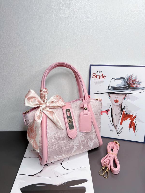   Tặng Khăn Túi Xách Nữ Đeo Tay Nữ Phối Nơ – Phong Cách Tiểu Thư Sang Chảnh CUN921 