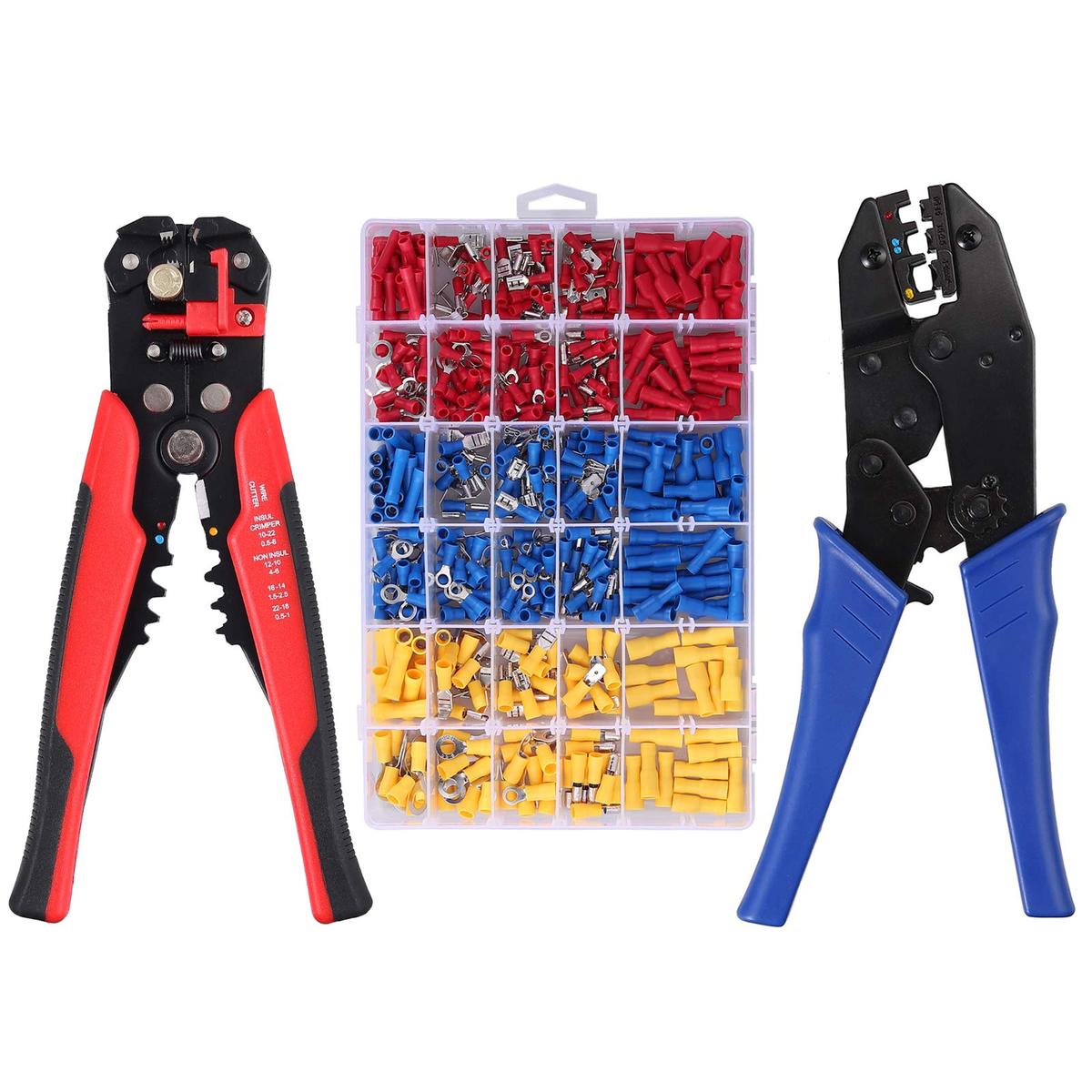 Jual Set Alat Crimping Kawat Konektor Kabel Tembaga Plus Skun Terminal ...