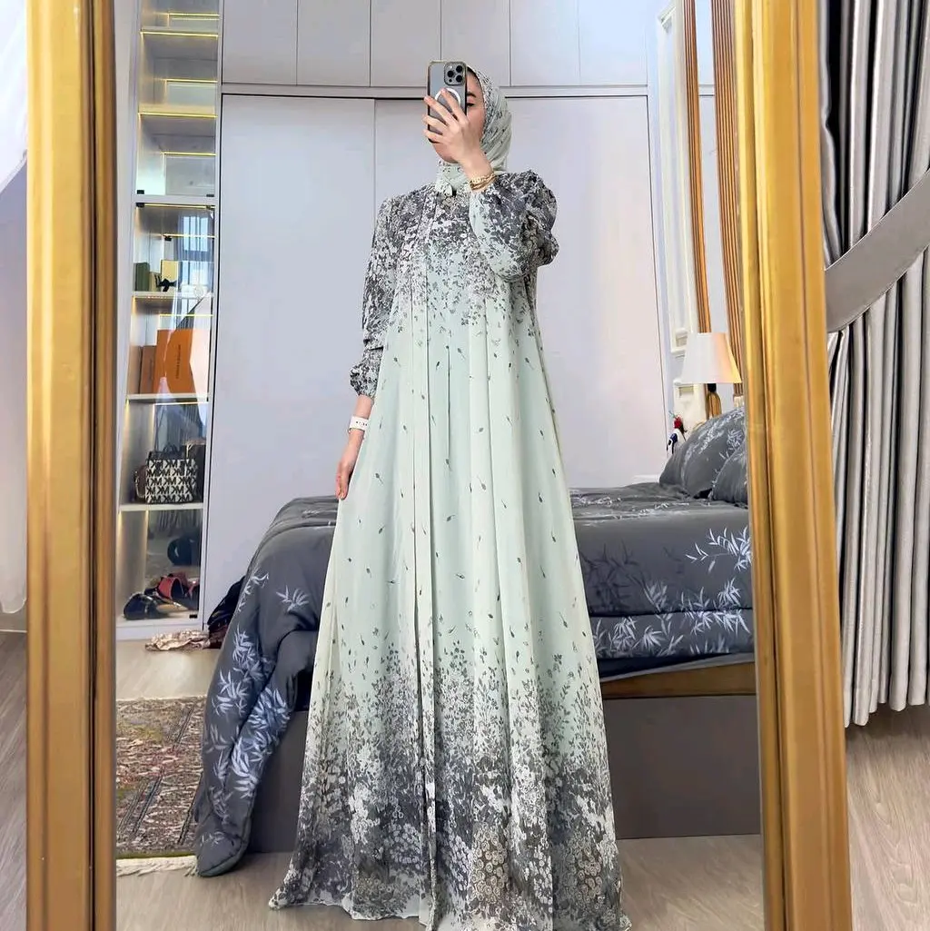 Gamis Set Hijab Tiara Rayon Diamond Busui Muslim Wanita