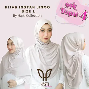 HASTI - Hijab Jisoo Instan Size L Kerudung Syar’i Jersey Bergo