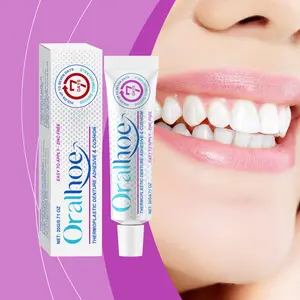 ORALHOE Denture Adhesive Powder - Bubuk Perekat Gigi Palsu Tahan Lama & Nyaman!  Gigi Stabil, Cocok untuk Makan & Bicara, Tanpa Bau