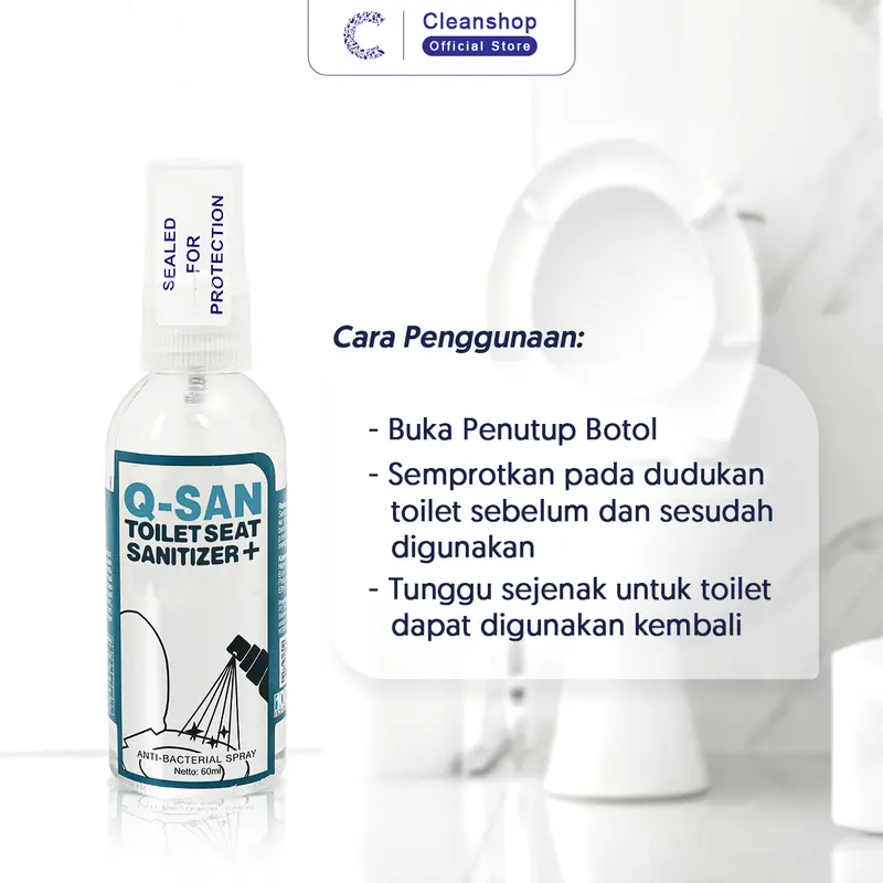 BUNDLING SPESIAL - Q-San Toilet Seat Sanitizer 40ml (2pcs) 3