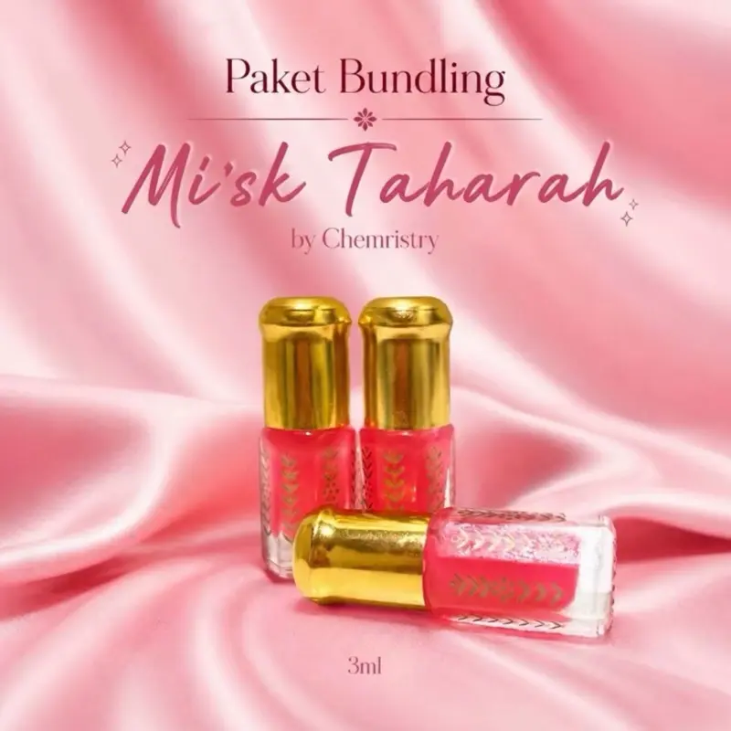 Isi 3botol misk taharah Rose pengantin || parfum khusus miss V || parfum kewanitaan || parfum sunnah