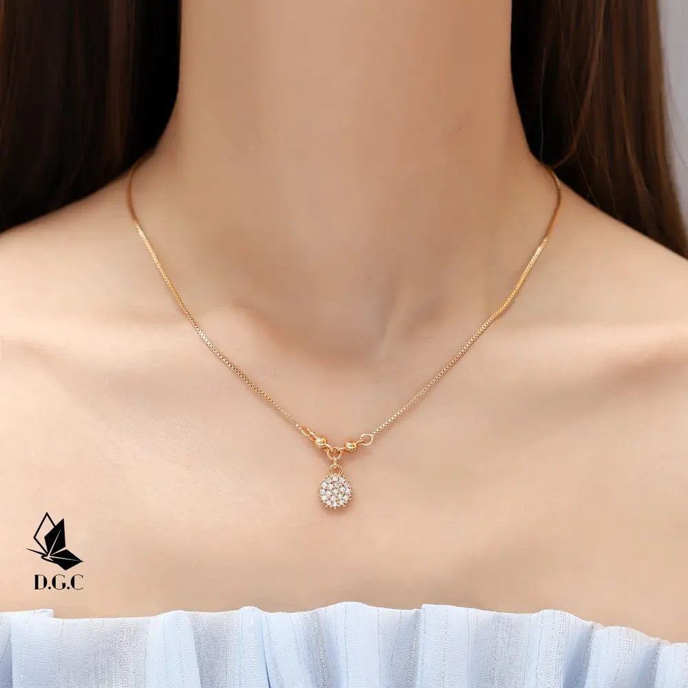 D.G.C Kalung Titanium Wanita Anti Karat Fashion Korean Style Kalung Emas Muda Liontin Anti Luntur Aksesoris Hijab Perhiasan Kalung Dewasa Murah D005