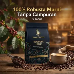 Kopi Robusta 200gr Murni Premium Asli 100% Lereng Gunung Kelir | Fresh Roasted Harian | Bubuk & Roastbean | Aroma Wangi Kental