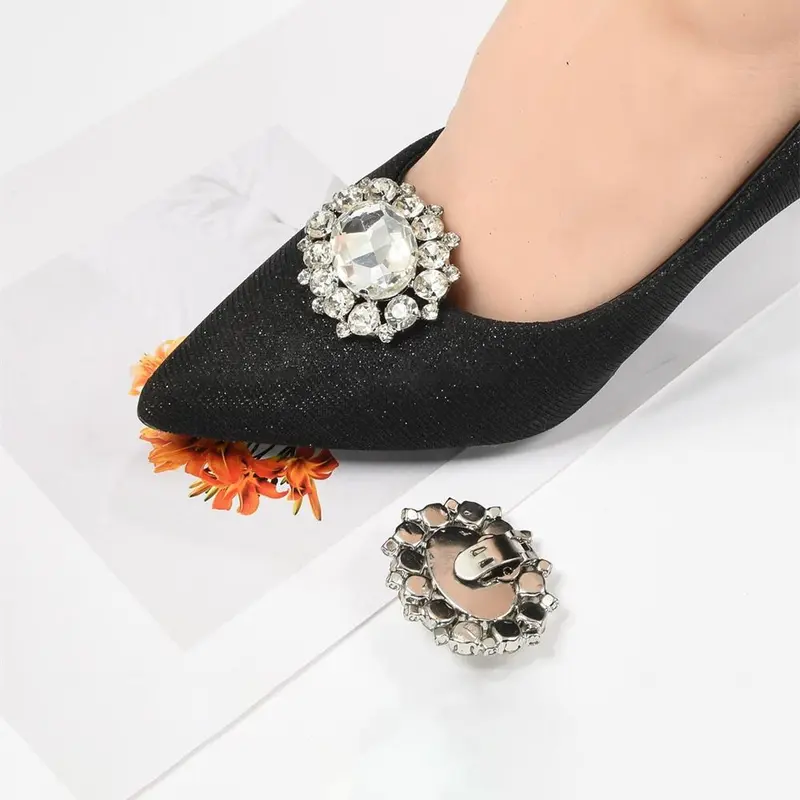 Kẹp Giày Kim Loại, Thời Trang, Sáng Bóng, Khóa Quyến Rũ Có Thể Tháo Rời Đồ Trang Trí Giày Cô Dâu, Dành Cho Phụ Nữ Và Phụ Nữ 4