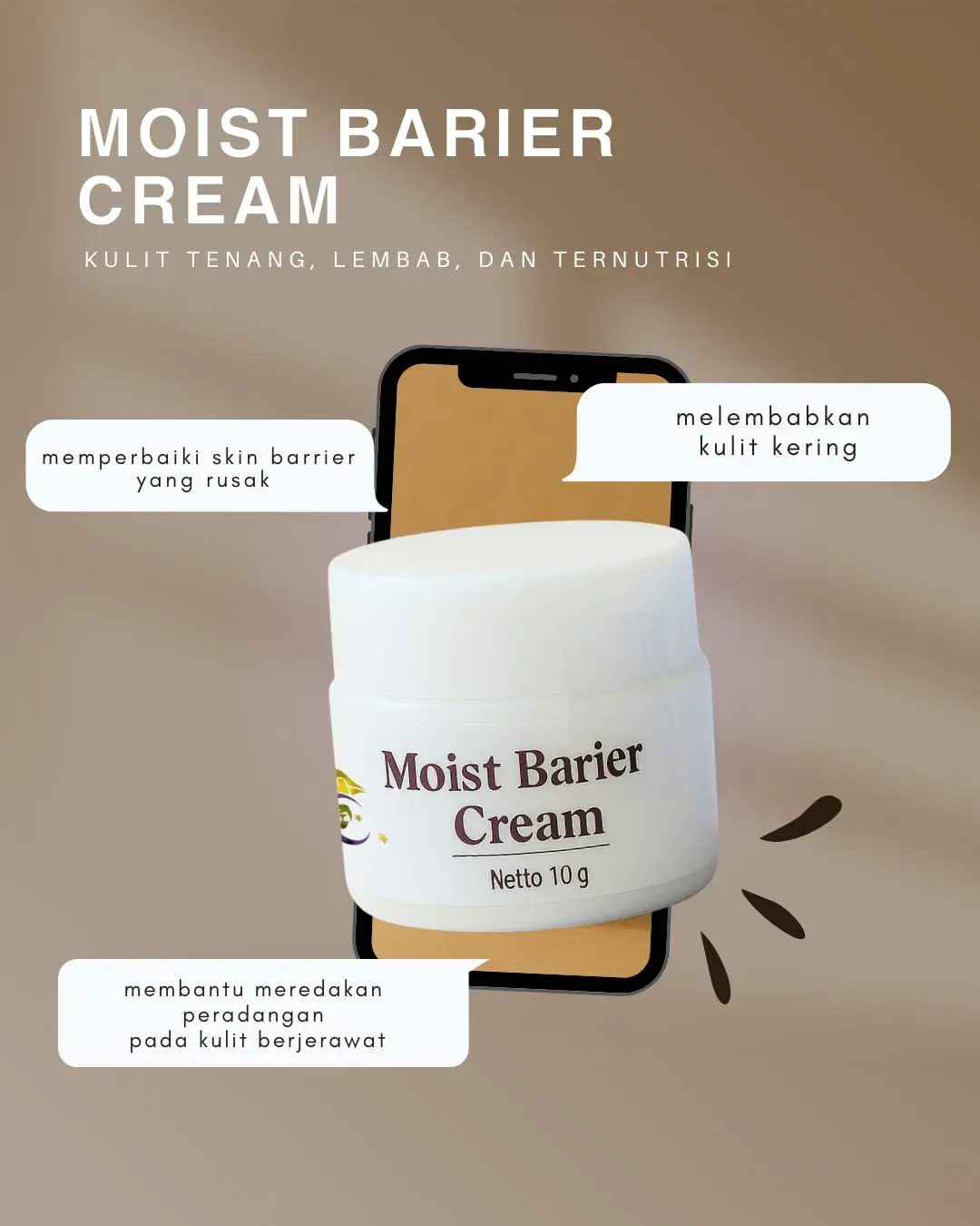 Moist Barier - Krim moisturizer untuk memperbaiki skin barier dan mencerahkan