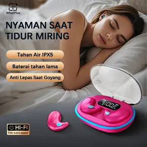 【COD】New model X55 Headset Tidur Suara Stereo Level HiFi, Tahan Air iPX5, Mikrofon Internal, ENC Noise Reduction Layar Digital Cerdas Kontrol Sentuh untuk iPhone dan Android
