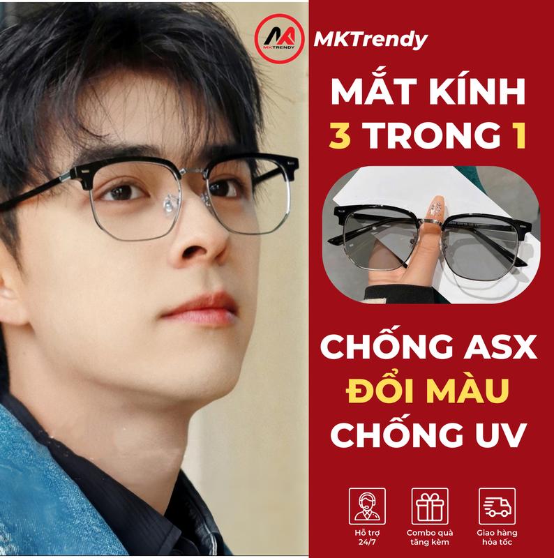 MÃ X12 Kính Đổi Màu Dưới Nắng Kiểu CLUBMASTER Kính Nam Thời Trang Chống UV Chống Ánh Sáng Xanh Gọng Nửa Viền Mắt Kính Kính Mát Nam Nữ Đi Đường Chống Nắng Chống Bụi Kính Râm Đổi Màu Đi Ngày Và Đêm Gọng Kính Cận Đẹp Titan Đeo Lái Xe Du Lịch Đi Học Đi Chơi