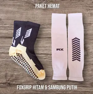 FOXGRIP PAKET HEMAT Kaos Kaki Futsal & Avo Anti Slip 2 Item 1 Set Bisa COD Olahraga Nilon Premium Teknologi Grip