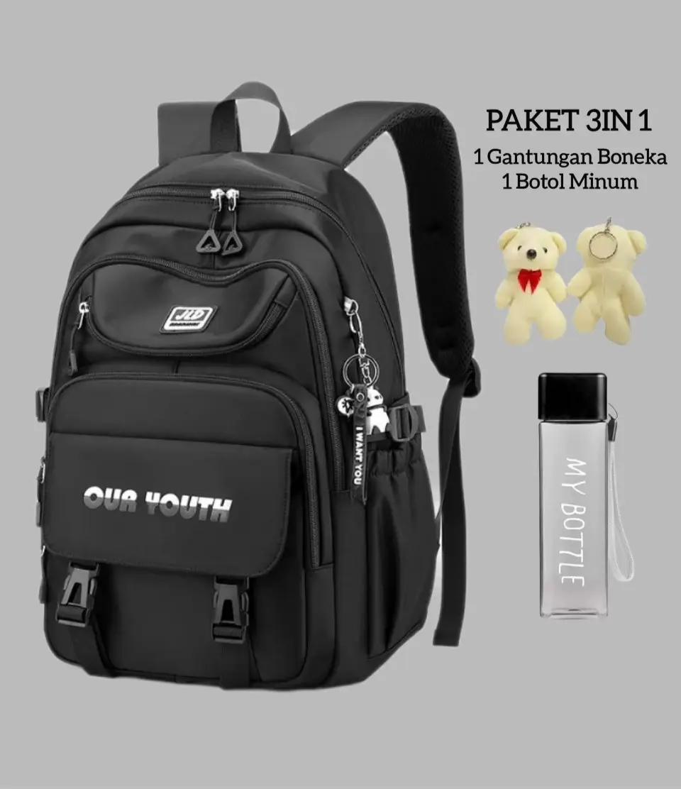 JTB - Tas sekolah anak SD SMP SMA tas sekolah remaja tas ransel sekolah polos tas sekolah kuliah kerja fashion backpack