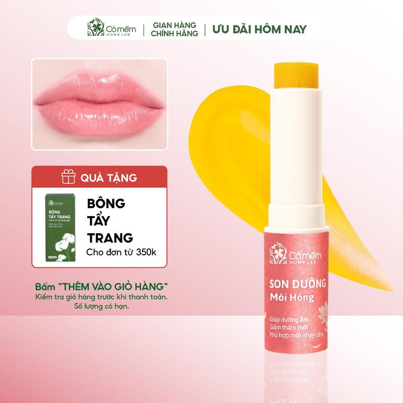 Son Dưỡng Hồng Môi Giảm Thâm Môi Siêu Dưỡng Vitamin E Cỏ Mềm 3,6g