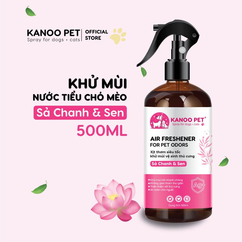 Xịt khử mùi nước tiểu, khử mùi chậu cát chó mèo Sả Chanh Sen - giúp khử sạch mùi hôi khai, làm thơm không gian nhanh chóng hiệu quả