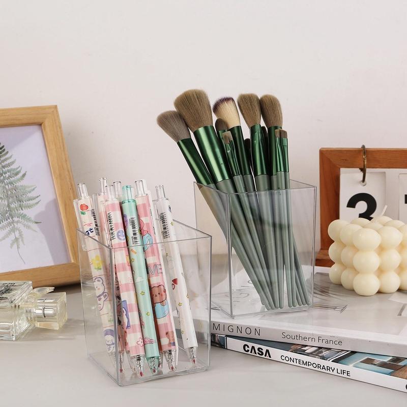 Hộp Đựng Bút, Acrylic Trong Suốt, Dung Tích Lớn, Hộp Đựng Đồ Thị Giác Thích Hợp Cho Văn Phòng Phẩm Học Sinh, Lưu Trữ Để Bàn 3