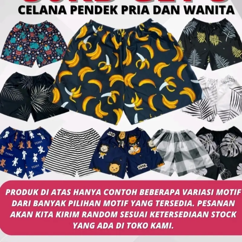 Paket Hemat 20 Pcs Celana Pendek Boxer Kolor Motif Unisex All Size - Lembut, Kotak, Katun, Panjang, Melar, Karet, Remaja, Shorts, Tidur Dewasa 2