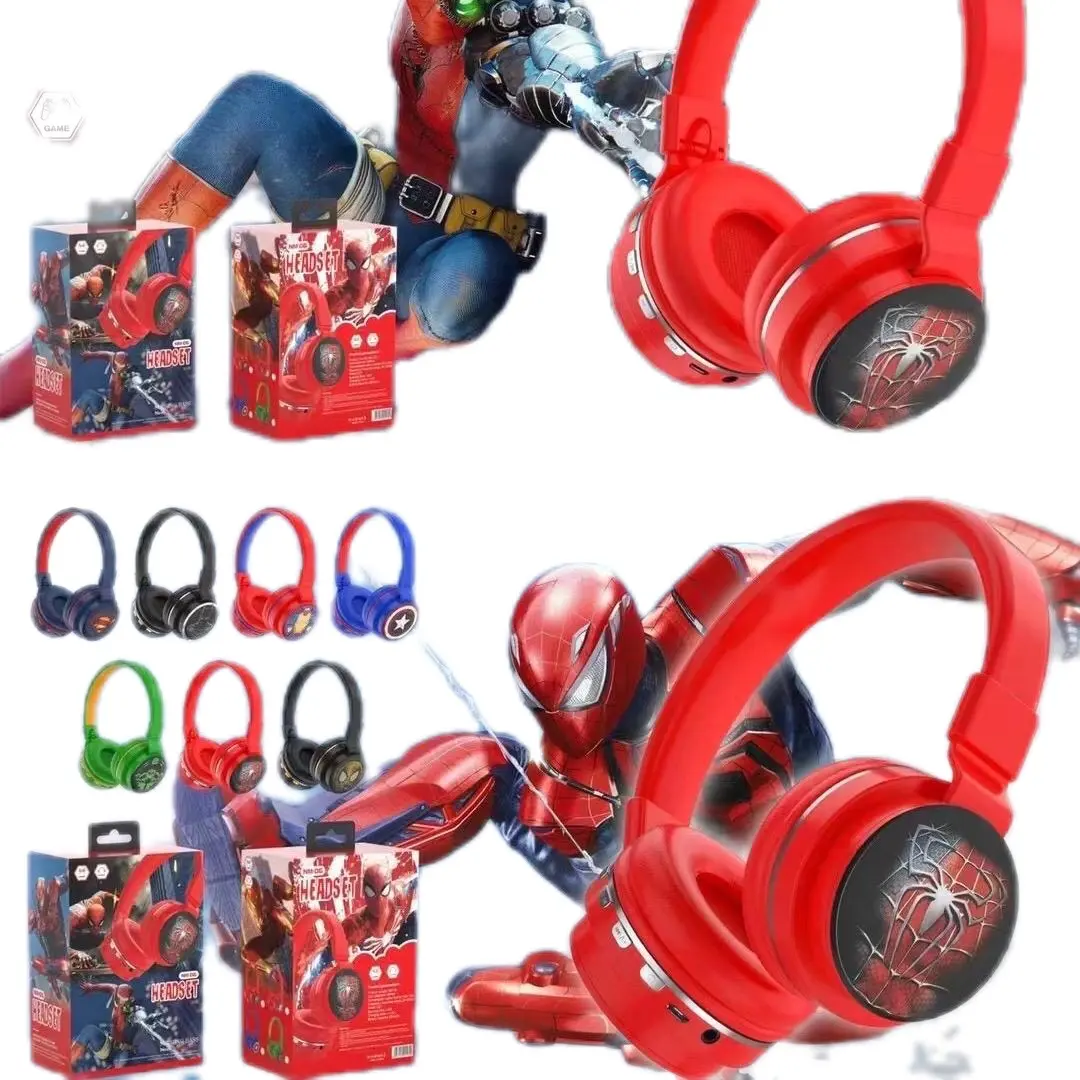 [ NM- MARVEL ] HEADPHONE BANDO BLUETOOTH WIRELESS TYPE  NM-02 KARAKTER AVENGERS Headset Earphone Telepon