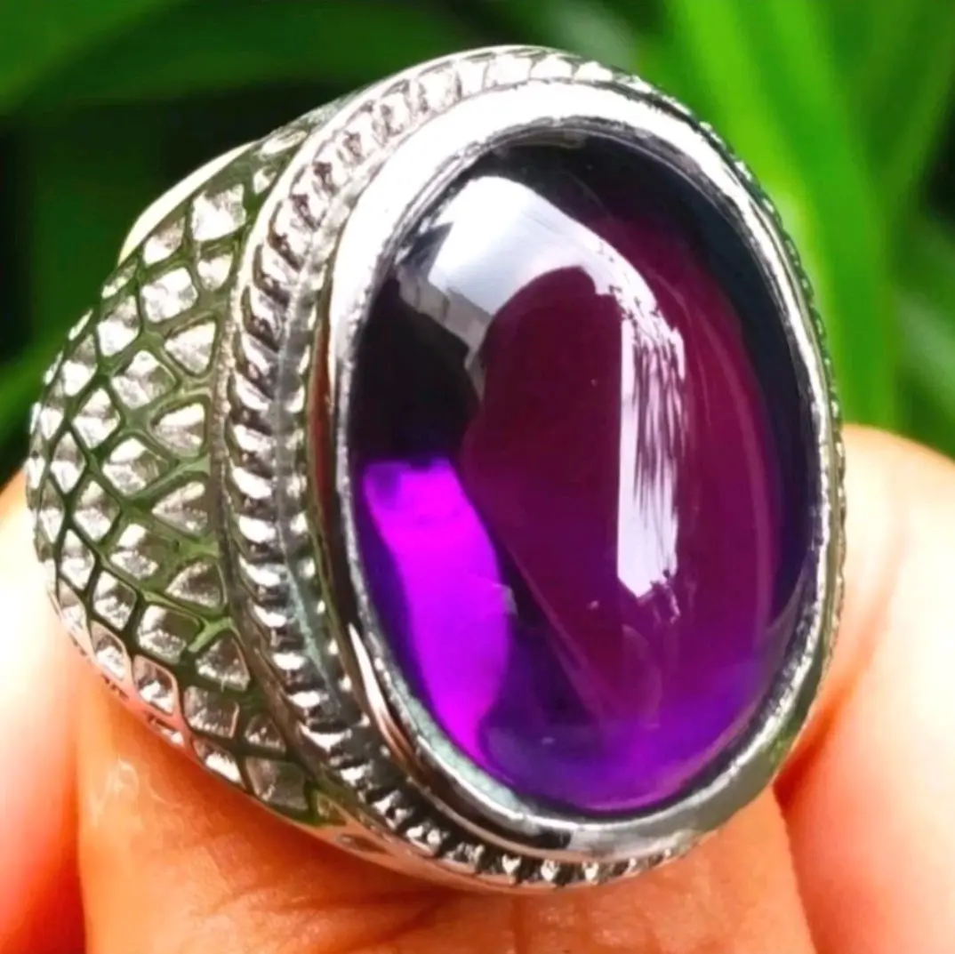 cincin batu kecubung bungur tanjung bitang natural