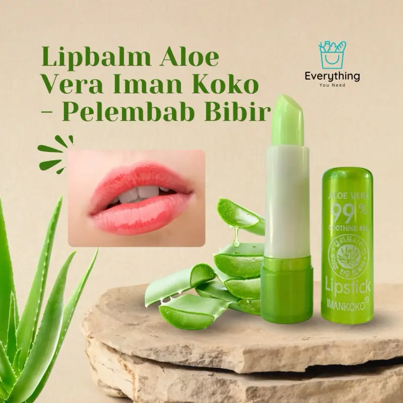 (12PCS) LIPSTICK / LIPSTIK / LIP BALM ALOEVERA 99% MAGIC COLOUR CHANGING 3