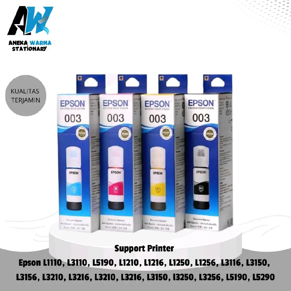 Paketan Tinta Epson 003 Original 65ML Black & Colour For Printer L1110 L1210 L3210