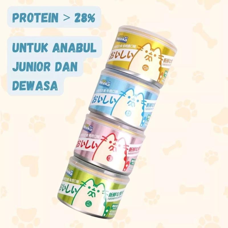 NEEKA - Makanan Basah Canned Food 85 GR Kucing Anjing Junior Dewasa Tinggi Protein 2