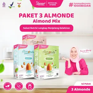 3 BOX ALMONDE - susu almond - Sejak Awal Kehamilan sampai TM 2 | Mengurangi Mual & Resiko Stunting - 200gr 3 BOX ALMONDE - susu almond - Sejak Awal Kehamilan sampai TM 2 | Mengurangi Mual & Resiko Stunting - 200gr