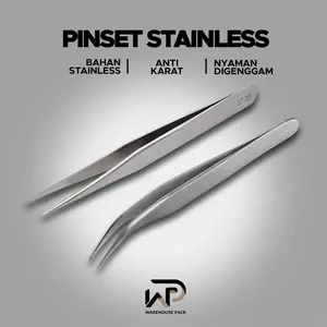 Pinset Stainless | Pinset Lurus | Pinset Lancip | Pinset Tweezers | Pinset baja Tahan Karat