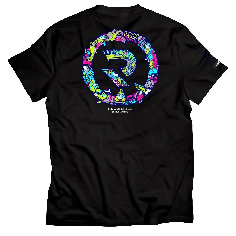 T-SHIRT RTSDVSN 213 | LENGAN PENDEK MOTIF PLANTS ZOMBIE BLACK