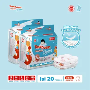 [2 BAG] TOSA DOSAN BABY PANTS TWINPACK S20/M20/L20/XL20/XXL20 | Popok Bayi Tipe Celana Terjangkau Ekonomis