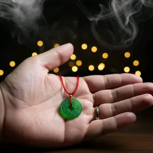 Kalung Liontin Tali Hoki Koin Dynasti Feng Shui Plastik