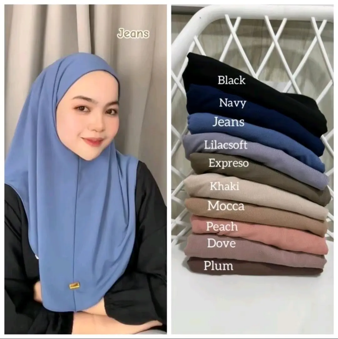 100RB 10PCS HIJAB BERGO MALAY NON PET AKRILIK SIZE M BY FANZA HIJAB