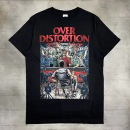 T-shirt black new merchandise free stiker T-shirt pria/wanita dewasa bahan katun kualitas distro