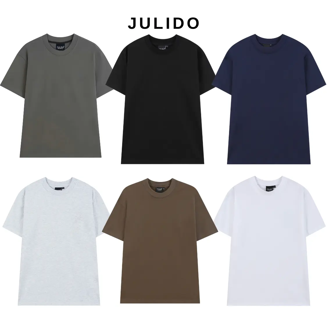 Combo 2 Áo Thun Cotton TrơnNgắn Tay JULIDO Basic Menswear