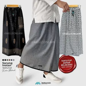 Sarcel Sarung Instan Izar Tertutup Depan Belakang Polos Motif Batik Tawon Melleonlain MURAH