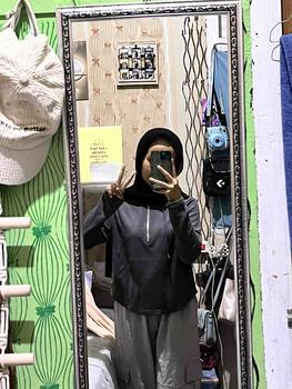 Product Review of Atasan berkerudung lengan panjang ramping serbaguna putih sederhana untuk wanita versi berkualitas tinggi from m**k 3
