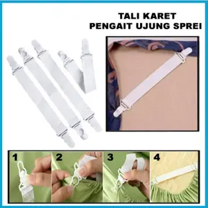 IJN  Jepitan Sudut Sprei Penjepit Pengait Bed Sheet Grippers Tali Karet Sprei Plastik 1PCS IJN