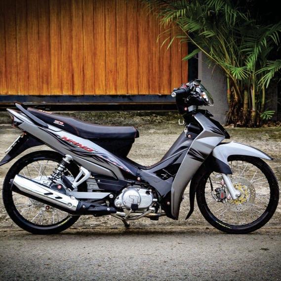 Nhãn dán xe sirius spark nano tem keo trong phù hợp cho xe màu trắng màu bạc decal 3 lớp