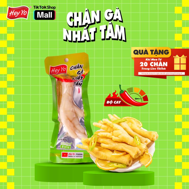[ Quà tặng trong Live ] Chân Gà cay Nhất Tâm 40g, chân gà ngâm ớt xanh hàng Việt Nam thơm ngon chất lượng, Snack Ăn Vặt Food