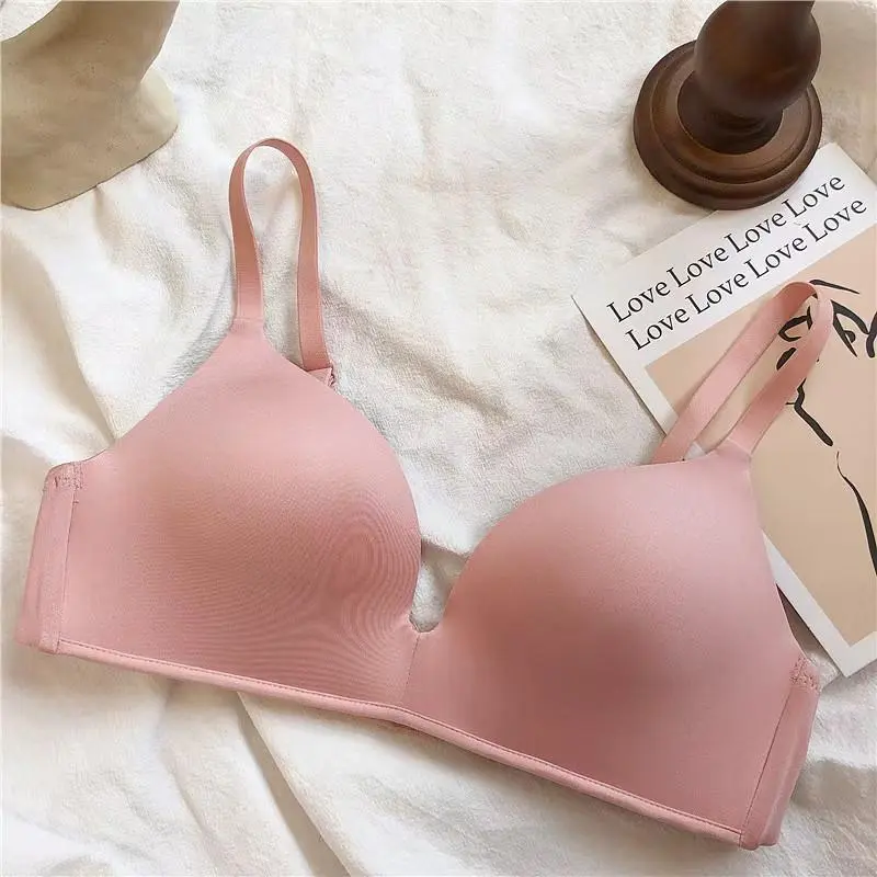 BRA TIDAK ADA KAWAT  SEAMLESS PUSH UP SIZE 32-38 TERDAPAT 3 KAIT WARNA RANDOM PAKAIAN DALAM WANITA 03 Busa Tipis Nyaman 4