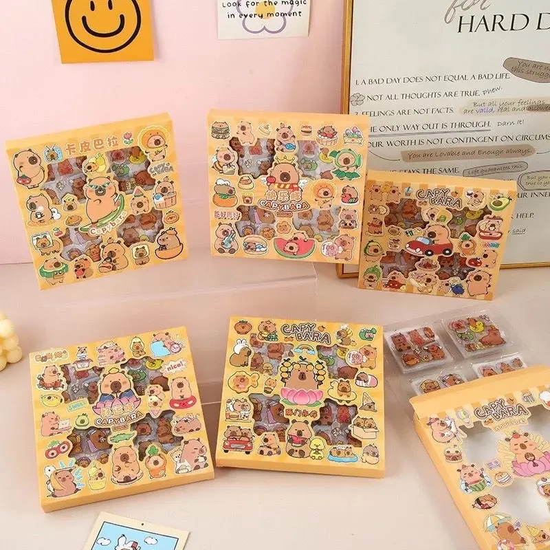 Stiker Capybara viral / Sticker capybara box isi 100pcs / stiker box kapibara / Stationery Paper 1