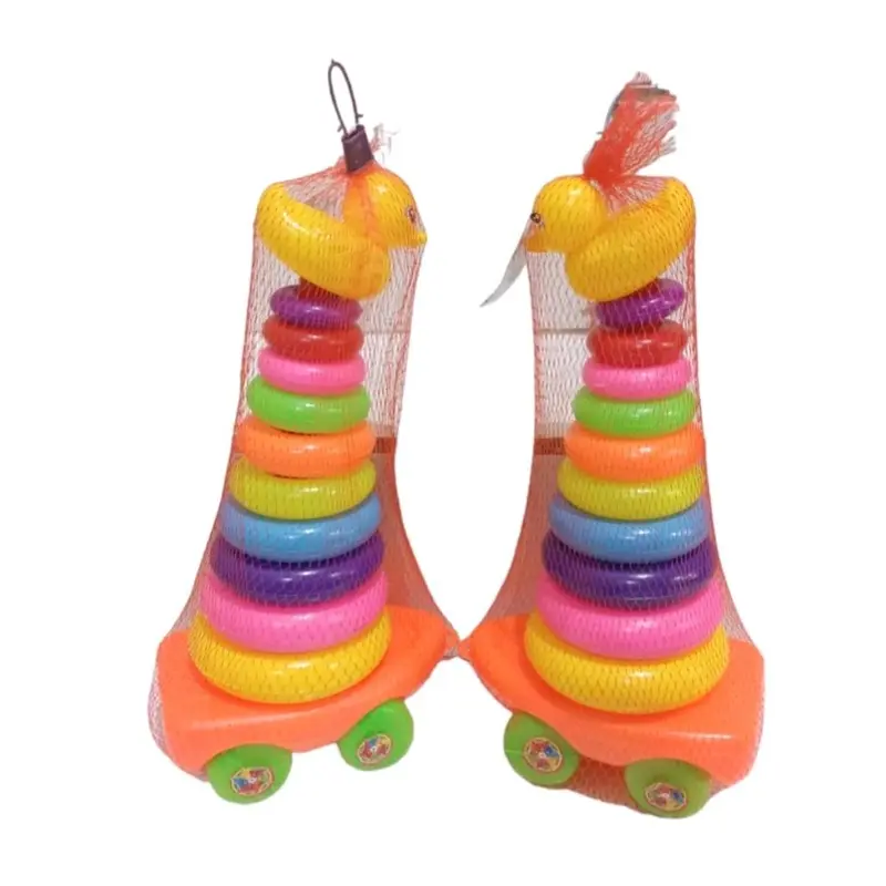 mainan anak edukasi mainan ring donat susun bebek Toys 4