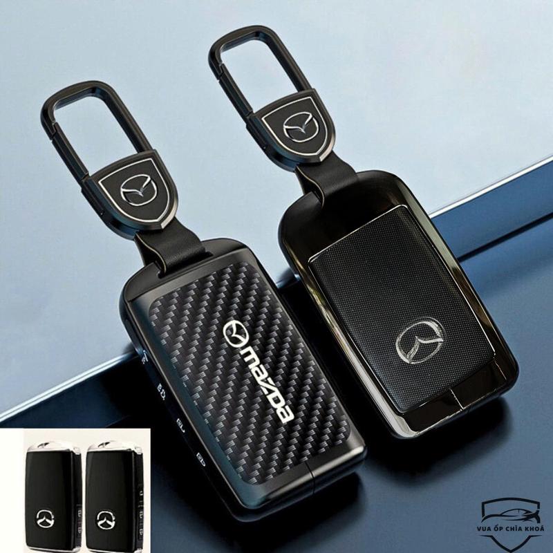 Ốp Khoá Mazda 3 Mazda CX5 Cx8 Mazad 2 nút bấm sườn All New Hợp Kim Sang Trọng Đẳng Cấp TẶNG kèm 01 khăn lau xe