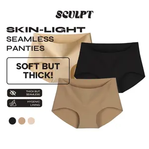 Pakaian Dalam Anti-Bakteri SCULPT Skin-Light Seamless - 70% NILIT Spandex Stretch & Nyaman Wanita Katun Waist