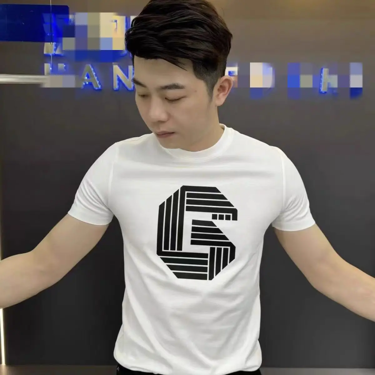 Áo Thun Cotton Trọng Lượng Nặng, Dành Cho Nam Và Nữ, Ngắn Tay, Thích Hợp Cho Mùa Hè, Phong Cách Cổ Điển Và Hợp Xu hướng, Dáng Rộng Vừa Vặn, Thiết Kế In Hình, Thích Hợp Cho Các Cặp Đôi, Tay Lửng