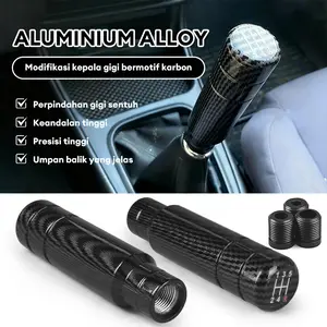 Kepala Tuas Gear Modifikasi Aluminium Alloy - Desain Karbon Presisi Tinggi & Sensor Sentuh untuk Pergantian Gigi