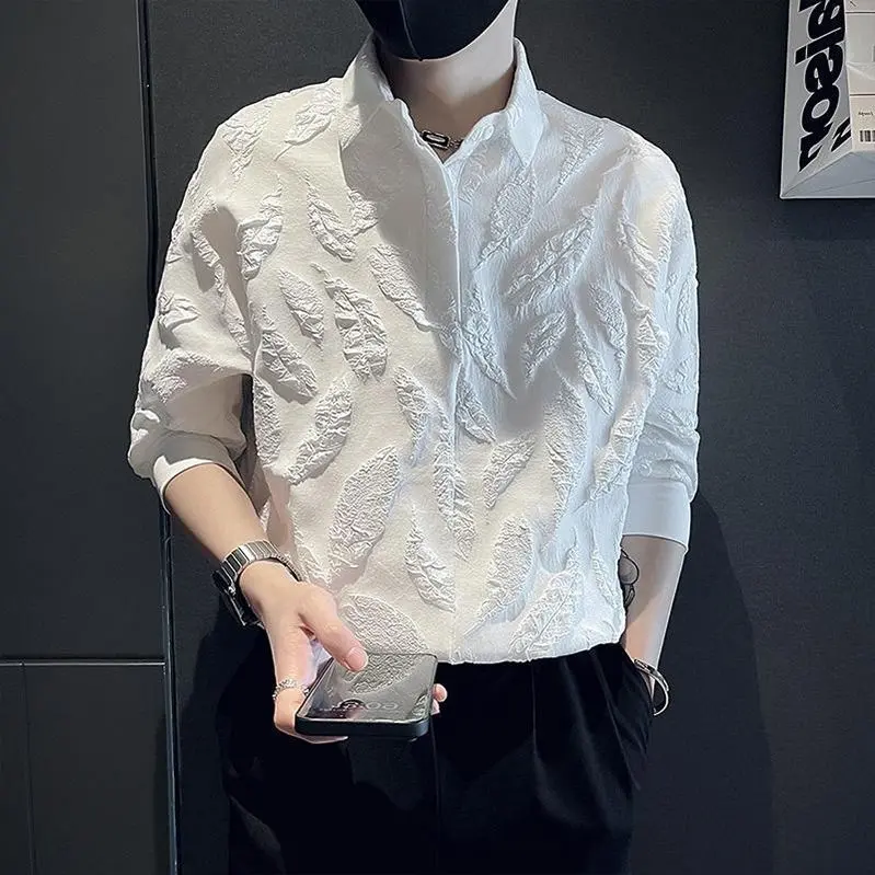Chinese Style Shirt Men's Short-Sleeved Polo Shirt Design Shirt Three-Dimensional Fashion New Top