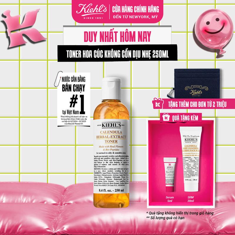 Nước cân bằng hoa cúc Kiehl's since 1851 Calendula Herbal Extract Alcohol-Free Toner 250ml