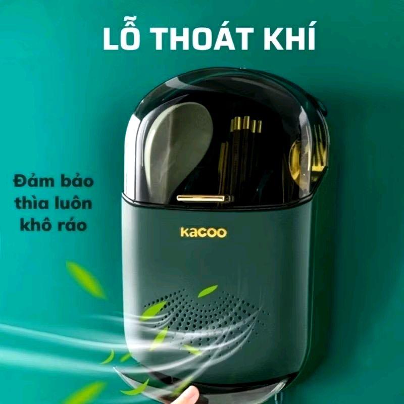  Hộp Ống Đựng Đũa Treo Tường Chống Bụi Hộp Đựng Muỗng Nĩa Có Nắp kèm Móc Treo Đa Năng 